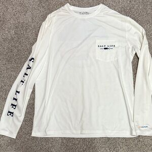 Salt Life White Long Sleeve Rash Guard